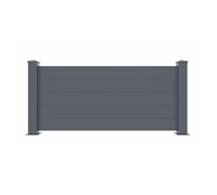 Casanoov Panneau de clôture 1,9m NIESEN H.90cm aluminium Gris
