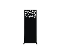 Casanoov Panneau Décoratif SUNNY 1,6x0,60m Acier Noir - Motif Galets Partie Haute Élégant et Moderne - Écran Intimité Extérieur Occultant Durable Installation Rapide Clôture Jardin Terrasse 160x60cm