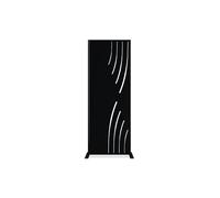 CASANOOV Panneau Décoratif VELETA 160x60 cm (1,6x0,6 m - 1 m²) Acier Noir - Motif Nature Côté Droit - Brise Vue Occultant Extérieur - Fixation Murale ou Sol - Panneau Jardin Terrasse Durable Moderne