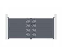 Casanoov Portail battant 3,5m ARLBERG H.160cm aluminium gris