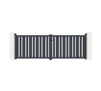 Casanoov Portail battant 3,5x1,2m VEYMONT + Portillon 1m VEYMONT H.1,2m gris