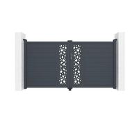 Casanoov Portail battant 3m SUNNY H.160cm aluminium gris