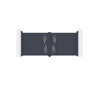 Casanoov Portail battant 3m VELETA H.120 aluminium gris