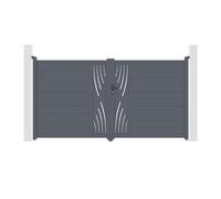 Casanoov Portail battant 3m VELETA H.180cm aluminium gris