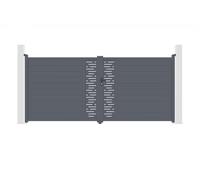 Casanoov Portail battant 4m ARLBERG H.180cm aluminium gris
