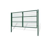 Portail battant grillagé - Casanoov - RAZO - 3m H.160m - Vert - Acier