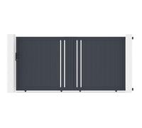 Casanoov Portail coulissant 3,5m GIONA H.180cm alu + motorisation RANGER C300