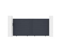 Casanoov Portail coulissant 3m EIGER H.140cm aluminium gris