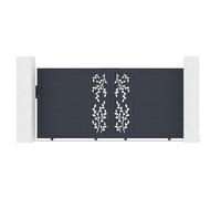 Casanoov Portail coulissant 3m FOLYA H.140cm aluminium gris