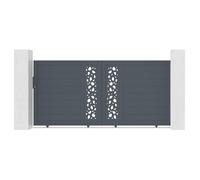 Casanoov Portail coulissant 3m SUNNY H.140cm aluminium gris