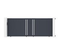 Casanoov Portail coulissant 4m GIONA H.160cm aluminium gris