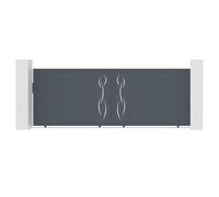 Casanoov Portail coulissant 4m LIFE H.140cm aluminium gris