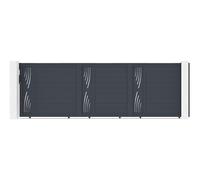 Casanoov Portail coulissant 5m VELETA H.160cm alu + portillon VELETA H160 GRIS