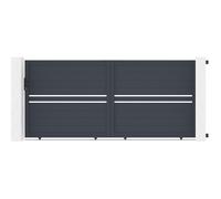 Casanoov Portail coulissant aluminium 3,5m CIMONE H.160 gris