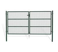 Casanoov Portail grillagé 3m OLGA H.150cm + Portillon 1m OLGA H.150cm Vert