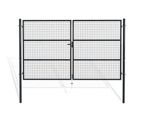 Casanoov Portail grillagé OLGA 300x180cm Gris