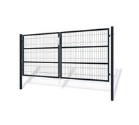 Portail battant grillagé - Casanoov - RAZO - 3m H.140cm - Gris - Acier