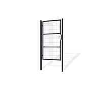 CASANOOV Portillon Grillagé Acier RAZO 106x180 cm 1x1,8 m 2 m² Gris Anthracite RAL 7016 Clôture Sécurisé Extérieur Robuste Maille 50x200 mm Fil 5 mm Poteaux 60x60 mm Thermolaqué Anti-Corrosion