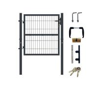 Casanoov Portillon Grillagé RAZO 1 m H.100 cm - Gris Anthracite RAL 7016 - Accès Extérieur - Portillon De Jardin - Clôture Résidentielle Ou Professionnelle - Design Simple Et Pratique
