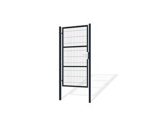 Casanoov - Portillon Grillagé RAZO Acier Galvanisé - 87 x 200 cm - 0,87 m x 2 m 1,74 m² - Gris Anthracite RAL 7016 - Mailles 50 x 200 mm - Poteaux Carrés 60 x 60 mm - Kit Complet