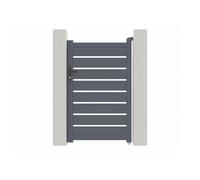Casanoov Portillon VOGEL 1x1,60 m Aluminium Gris Anthracite - Design Ajouré Moderne - Robuste et Résistant Intempéries - Montage Facile - Clôture Jardin Sécurisée - Entrée Extérieure 100x160 cm