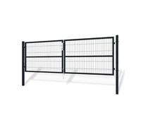 Portail battant grillagé - Casanoov - RAZO - 3m H.100cm - Gris - Acier