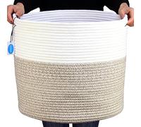 Casaphoria Grand panier à linge en corde de coton 40,1 x 40,1 x 35,1 cm - Panier à linge tissé (Lot de 1)
