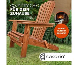CASARIA® 2x Chaise pliable en bois d'acacia Adirondack