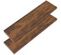 Casaria 2X Étagères Murales Flottantes 90 cm Chêne foncé MDF Robuste Effet Flottant étagère Bois Rangement décoration