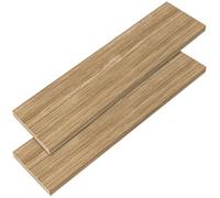 Casaria 2X Étagères Murales Flottantes 90 cm Chêne MDF Robuste Effet Flottant étagère Bois Rangement décoration
