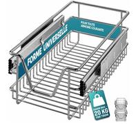 CASARIA® 2x Tiroir télescopique de rangement 30 cm pour armoire cuisine tiroir de cuisine métal tiroir coulissant