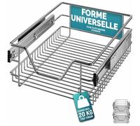 CASARIA® 2x Tiroir télescopique de rangement 40 cm pour armoire cuisine tiroir de cuisine métal tiroir coulissant