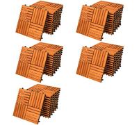 CASARIA® 55x Dalles bois clipsables 30x30cm bois d'acacia certifié FSC® dalle bois terrasse extérieur antidérapant sol balcon jardin caillebotis résistant UV intempéries mosaïque Quattro