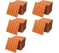 CASARIA® 55x Dalles bois clipsables 30x30cm bois d'eucalyptus certifié FSC® dalle terrasse extérieur antidérapant sol balcon jardin caillebotis résistant UV intempéries pose facile