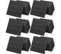 Casaria® 66x Dalles WPC clipsables 30x30cm Dalle terrasse extérieur antidérapant Sol Jardin caillebotis résistant UV intempéries Imitation Bois Composite Balcon Classique Anthracite