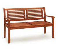 Casaria Banc de jardin en bois eucalyptus pré-huilé 2 places Balcon Banc en bois Terrasse Extérieur petit banc en bois