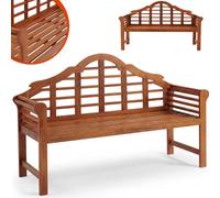 Casaria Banc de jardin Marlboro en bois eucalyptus pré-huilé 2 places balcon terrasse extérieur petit banc en bois