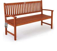 Casaria Banc de jardin Maxima en bois d'eucalyptus 152x55x90 cm Patio Siège terrasse Jardin Banc extérieur Banc en bois