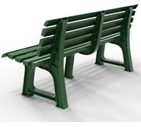 Casaria Banc de Jardin Orchidea vert 3 places banc d'extérieur en plastique banquette 145x49x74 cm Jardin terrasse parc