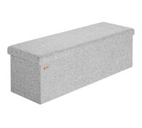 Casaria® Banc de Rangement Gris 115 x 38 x 38 cm Siège Coffre de Rangement Pliable 131L pour Salon Chambre Couloir