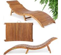 CASARIA Chaise Longue Bois | ergonomique ajustable chaise longue de jardin en bois, de fabriqué en bois, la chaise longue en bois, réglable Bain de soleil