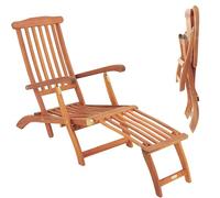 Casaria® Chaise Longue en Bois certifié FSC® Pliable Queen Mary Chaise Salle A Manger Élégante pour Salon de Jardin Exterieur Relaxant près d Une Piscine Hors Sol Terrasse ou Balcon