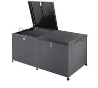 Casaria® Coffre de jardin à double ouverture avec roulettes & vérin à gaz