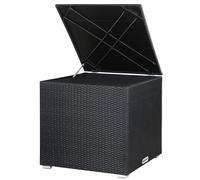 Casaria coffre de rangement 75x75x70cm robuste polyrotin revêtement imperméable