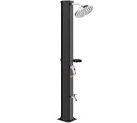 Casaria® Douche solaire Jardin 60 L Grande capacité – Douche Piscine Extérieure – Pommeau de douche pivotant Ø15 cm – Raccord Tuyau d'Arrosage & Housse de protection – Piscine, Terrasse, Camping