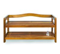 Casaria® Étagère à Chaussures 5 Niveaux Meuble de Rangement en Bois d'acacia 82x95x26cm entrée Salon Salle de Bain