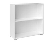 Casaria Étagère bibliothèque Blanc 77 x 60 x 28 cm Meuble de Rangement Vela 2 Compartiments pour Salon Bureau Chambre