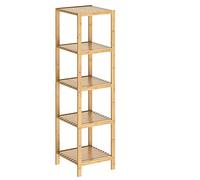Casaria Étagère en Bambou 5 Niveaux Meuble de Rangement Charge Max. 50 kg Max. Maison intérieur Salle de Bain Cuisine Couloir