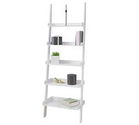 DEUBA | Étagère murale - Style échelle 180 cm | Meuble de rangement décoration 5 tablettes