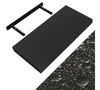 Casaria Etagère Murale Flottante 50cm Noir MDF Robuste Effet Flottant Support de Fixation Inclus étagère Bois Rangement décoration